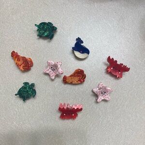 Sea Animal Mini Hair Clips 10 Set